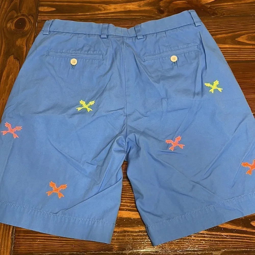 Vineyard Vines Embroidered Fish Skeletons, Regatta Blue Size 32